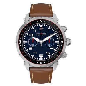 Infrared Intelligence Systems - Men’s watch, Genesis midnight blue, leather